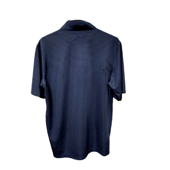 Monterey Club Navy Blue /Black Strips Golf Polo "The Links at Queens Creek" Logo - Picture 2 of 7